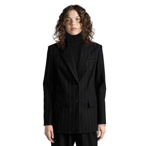 Cue Pinstripe Boyfriend Blazer